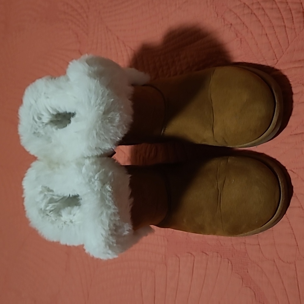 Juicy Couture King suede fur ankle boots, size 8